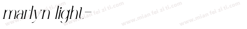 marlyn light字体转换